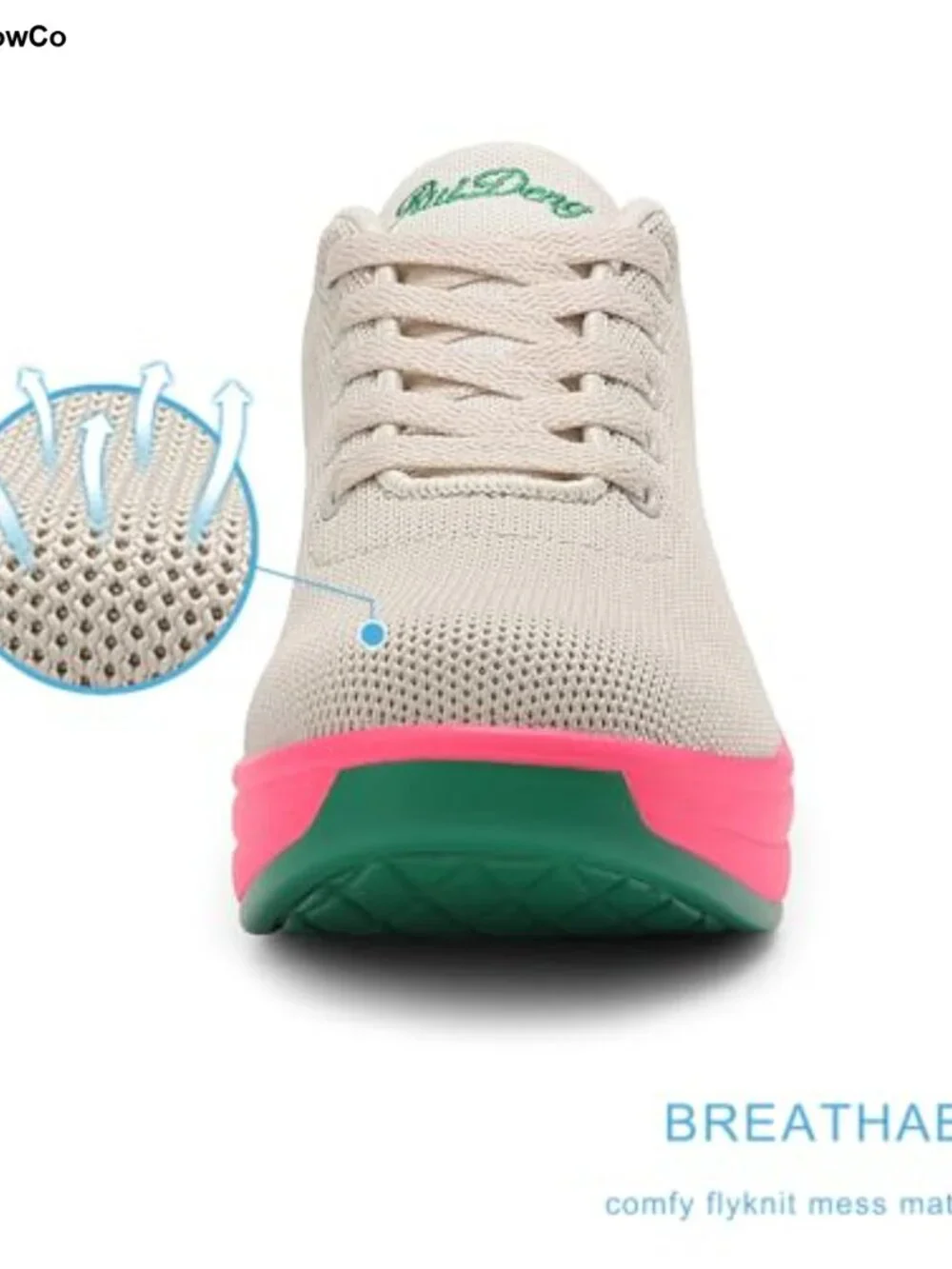 Women's Platform Sneakers Air Cushion Slip-On Walking Shoes Comfortable All Day